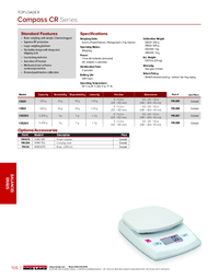 Thumbnail of document Data Sheet - Compass CR Series, OHAUS Toploader Balance